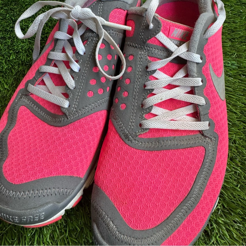 Women's Pink and Gray Athletic Shoes - Picture 4 of 14